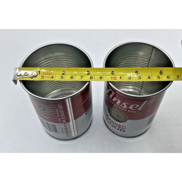 Christmas Barware Tumblers Tinsel Philadelphia Bar Metal Cups Lot of 2 HTF - Picture 9 of 15